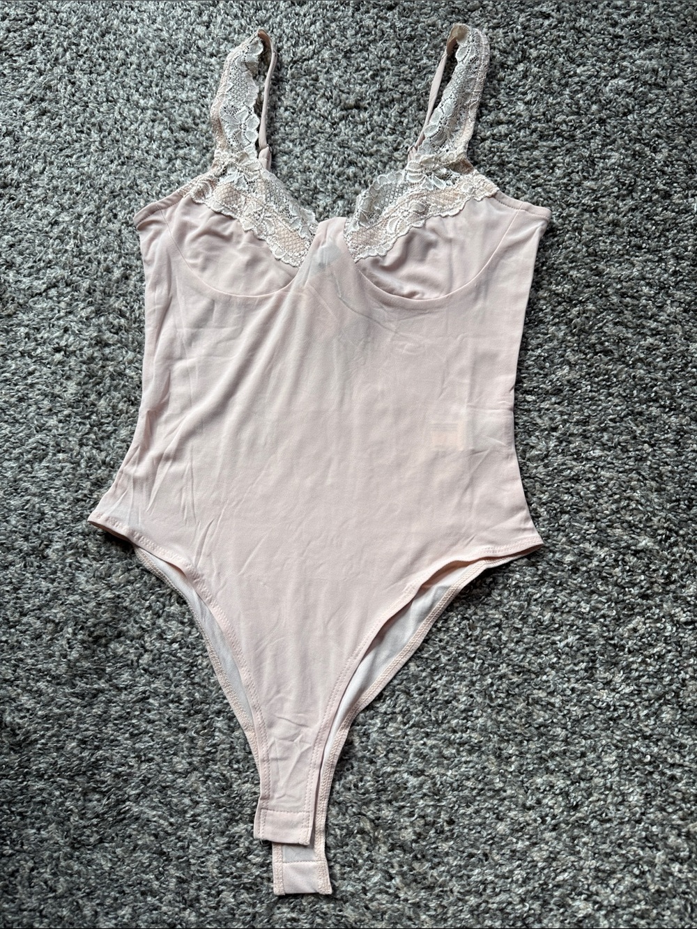 Forever 21 Lace-Trim Bodysuit